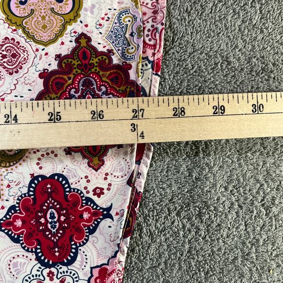 Cupcakes And Cashmere Blouse Womens Large‎ Pink Medallion Print Button Front Art - Picture 8 of 9